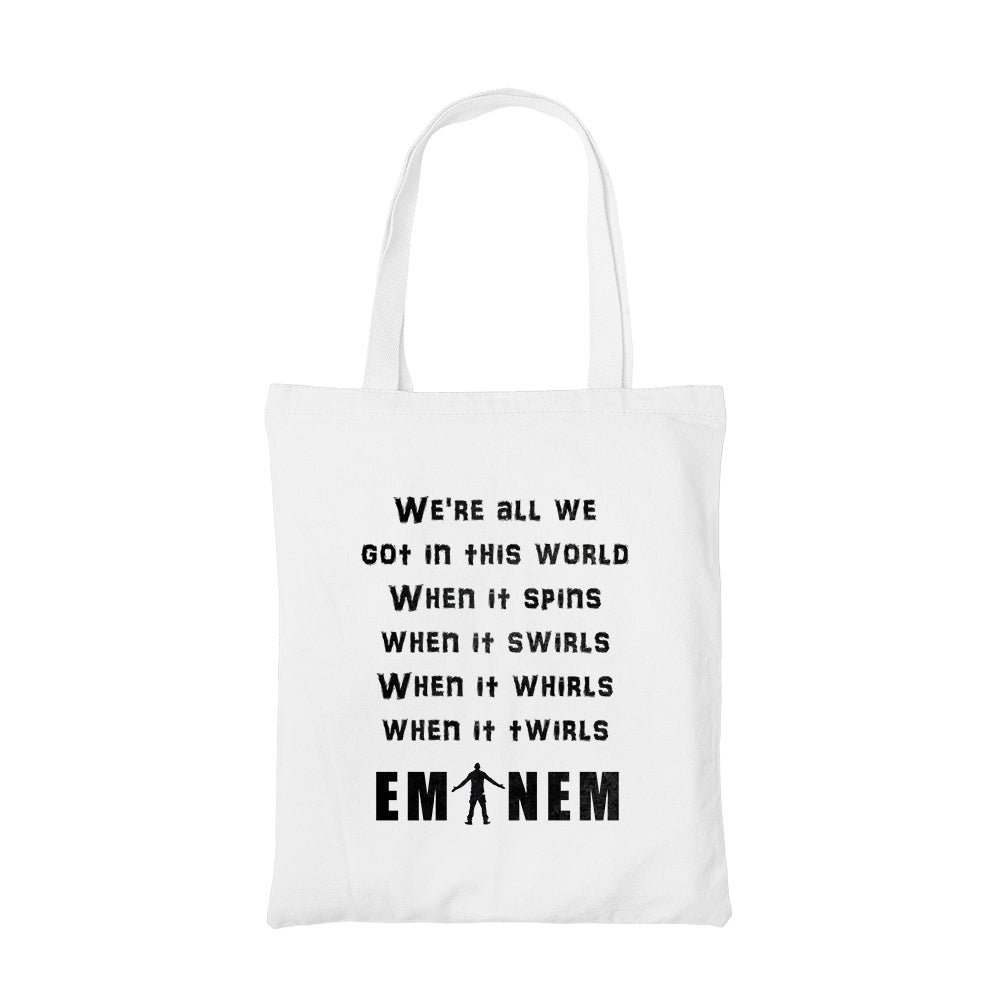 eminem mocking bird tote bag hand printed cotton women men unisex