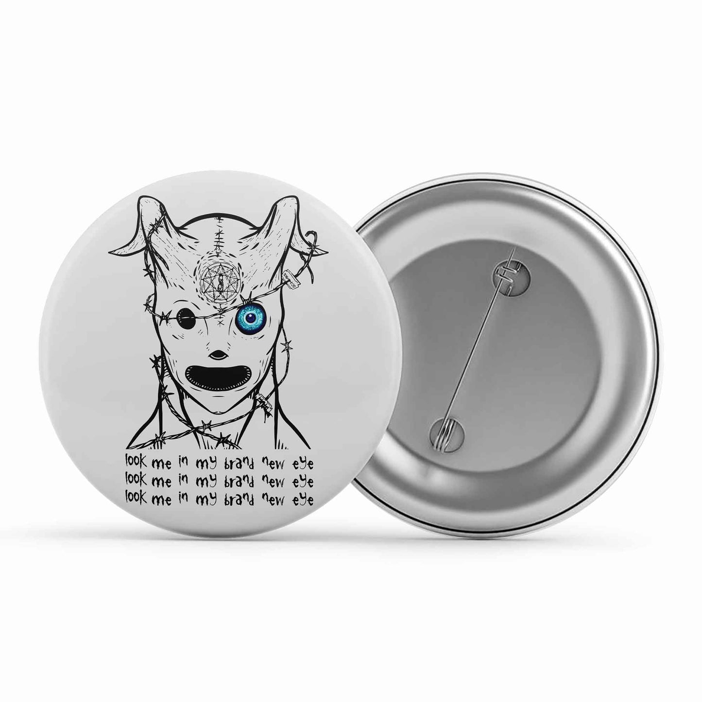 slipknot eyeless badge pin button music band buy online india the banyan tee tbt men women girls boys unisex