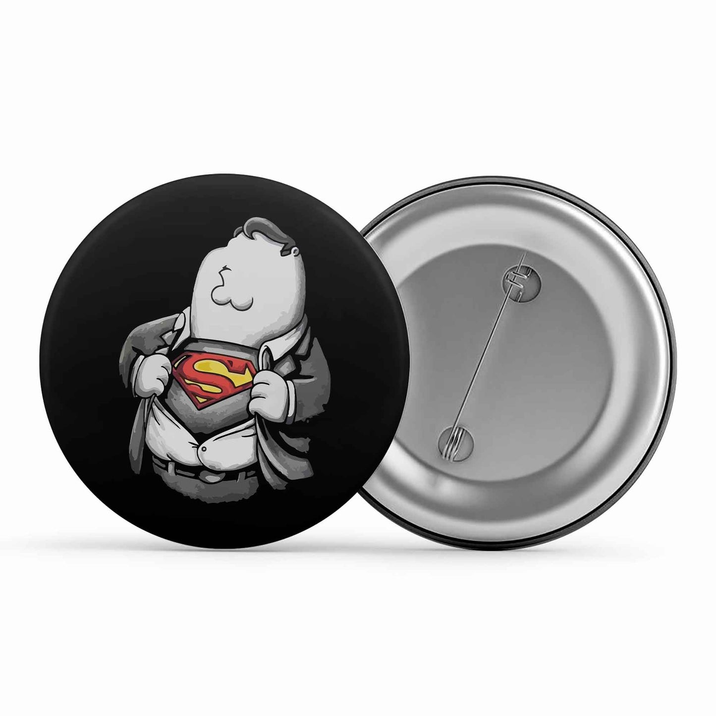 family guy super guy badge pin button tv & movies buy online india the banyan tee tbt men women girls boys unisex - peter griffin