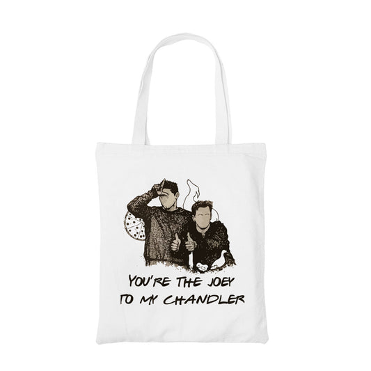 friends joey to my chandler tote bag hand printed cotton women men unisex