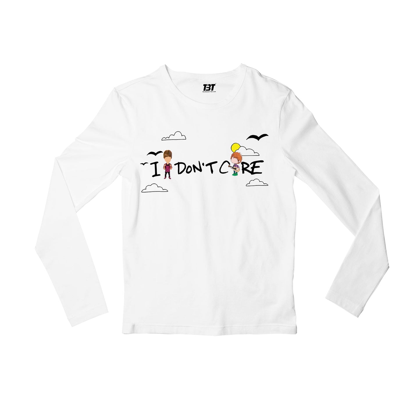 justin bieber i don't care full sleeves long sleeves music band buy online india the banyan tee tbt men women girls boys unisex white