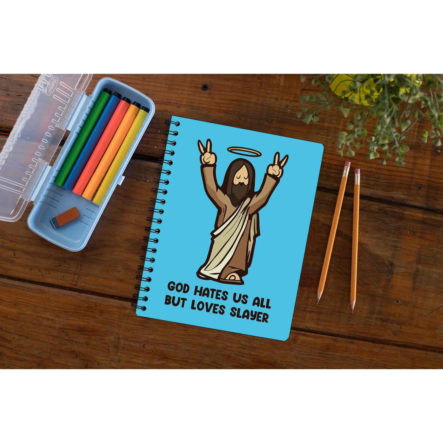 slayer god loves slayer notebook notepad diary buy online india the banyan tee tbt unruled