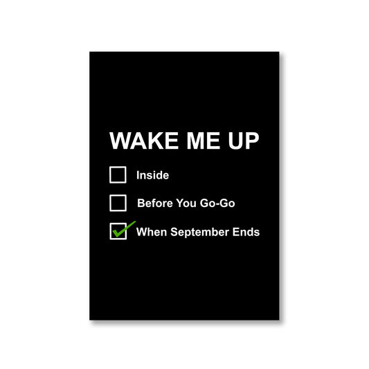 green day wake me up when september ends poster wall art buy online india the banyan tee tbt a4