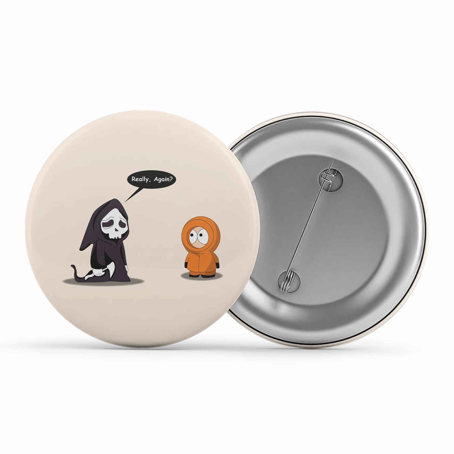 south park grim reaper badge pin button tv & movies buy online india the banyan tee tbt men women girls boys unisex south park kenny cartman stan kyle cartoon character illustration grim reaper