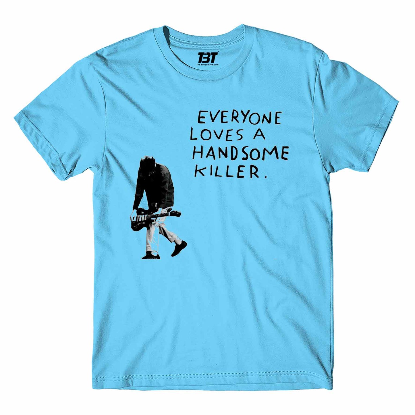 red hot chili peppers handsome killer t-shirt music band buy online india the banyan tee tbt men women girls boys unisex sky blue