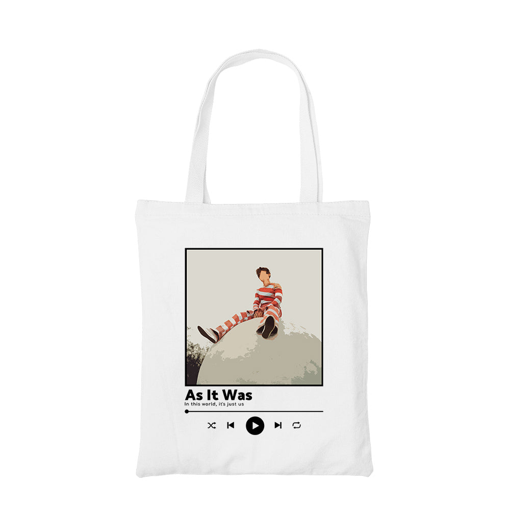harry styles as it was tote bag hand printed cotton women men unisex