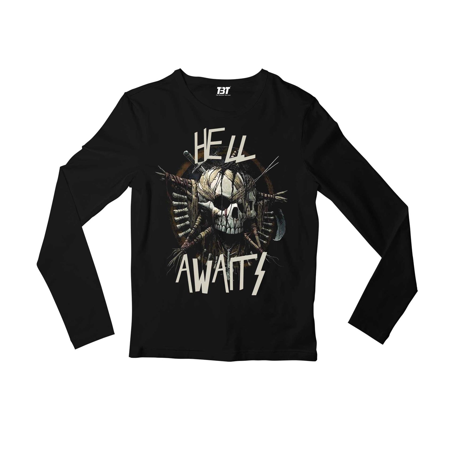 slayer hell awaits full sleeves long sleeves music band buy online india the banyan tee tbt men women girls boys unisex black