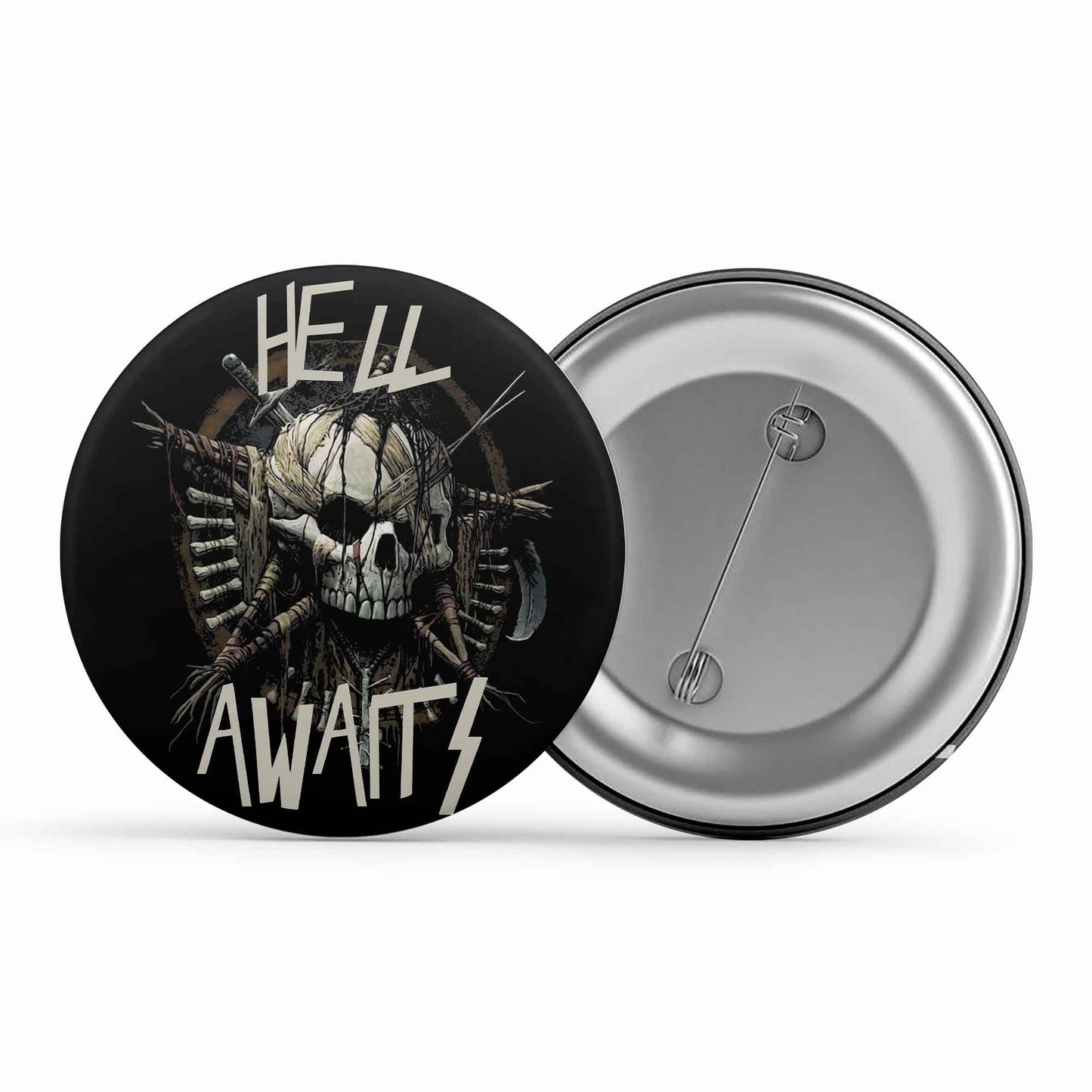 slayer hell awaits badge pin button music band buy online india the banyan tee tbt men women girls boys unisex