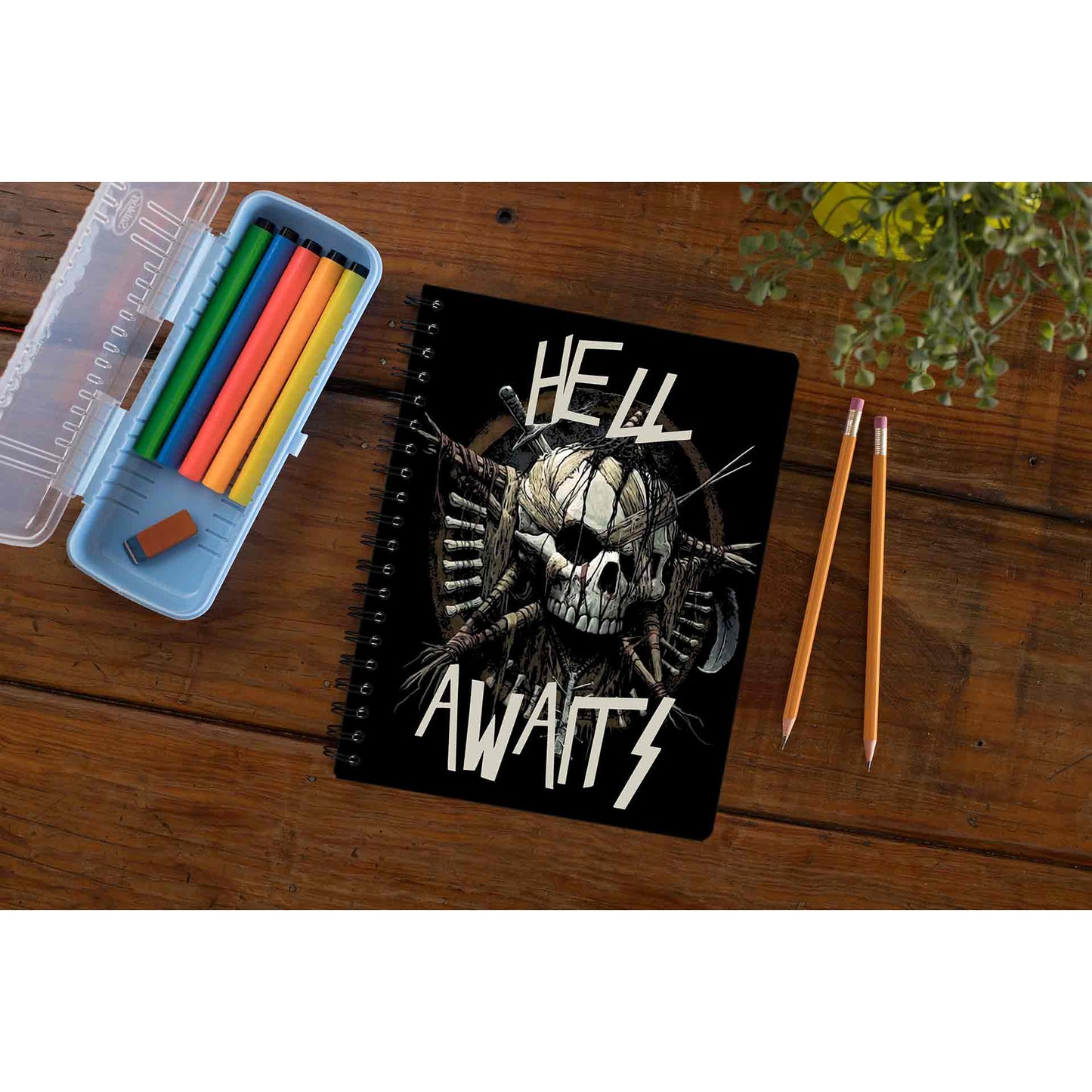 slayer hell awaits notebook notepad diary buy online india the banyan tee tbt unruled