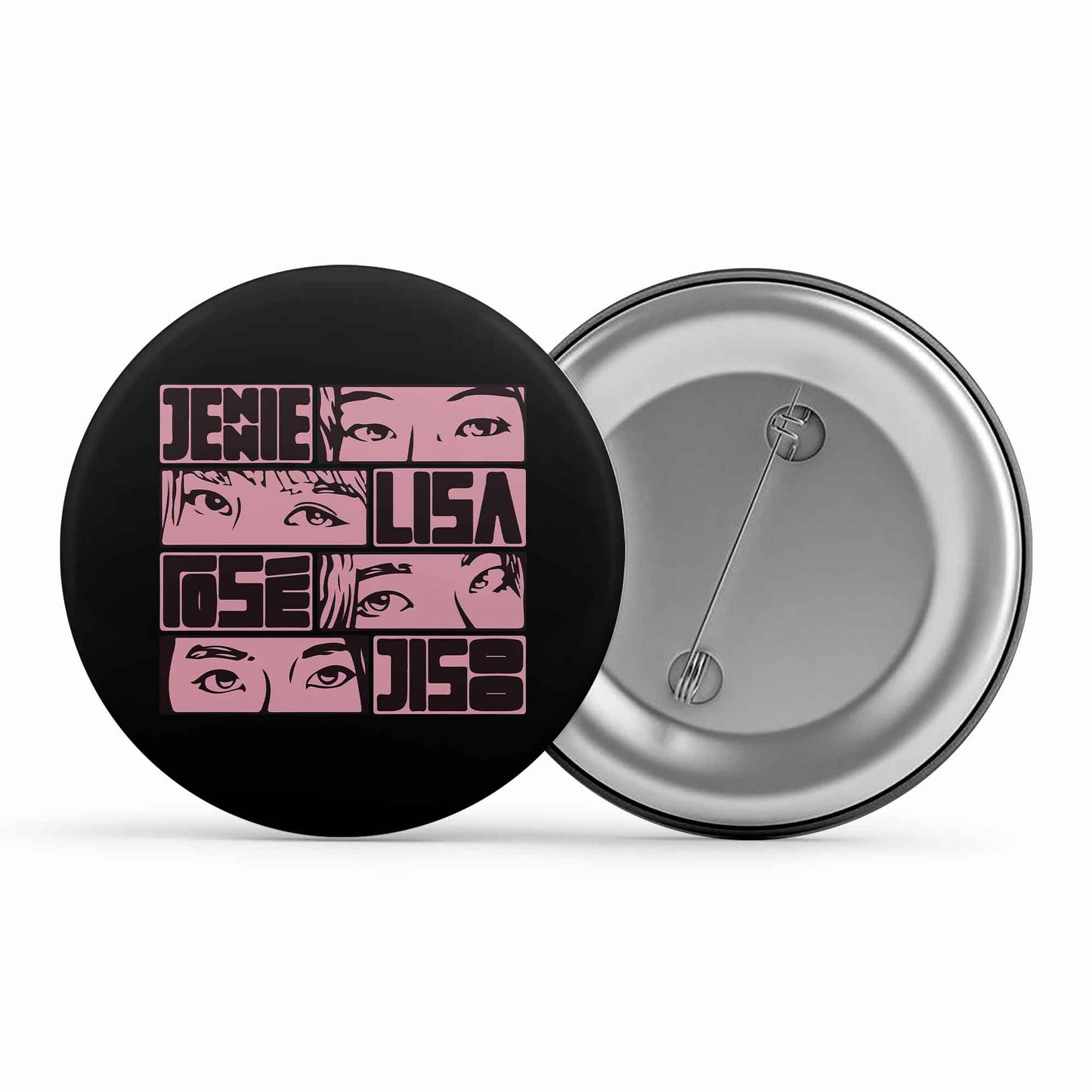 black pink jennie lisa rose jisoo badge pin button music band buy online india the banyan tee tbt men women girls boys unisex song k pop jennie lisa jisoo rose