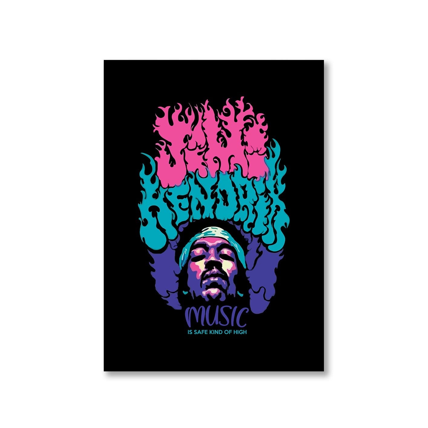 jimi hendrix safe kind of high poster wall art buy online india the banyan tee tbt a4