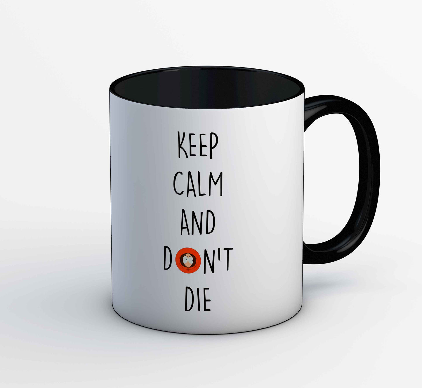 south park keep calm & don't die mug coffee ceramic tv & movies buy online india the banyan tee tbt men women girls boys unisex south park kenny cartman stan kyle cartoon character illustration keep calm