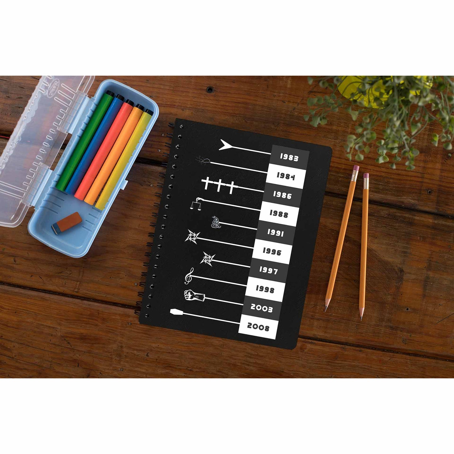 Metallica Notebook Notepad Diary The Banyan Tee TBT