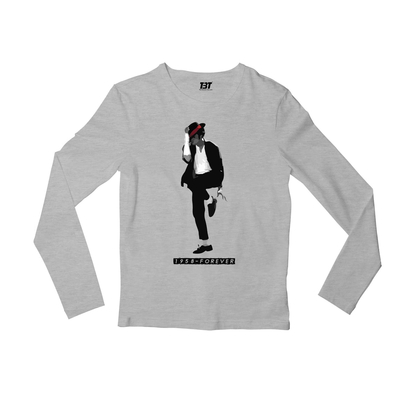 michael jackson 1958 - forever full sleeves long sleeves music band buy online india the banyan tee tbt men women girls boys unisex gray