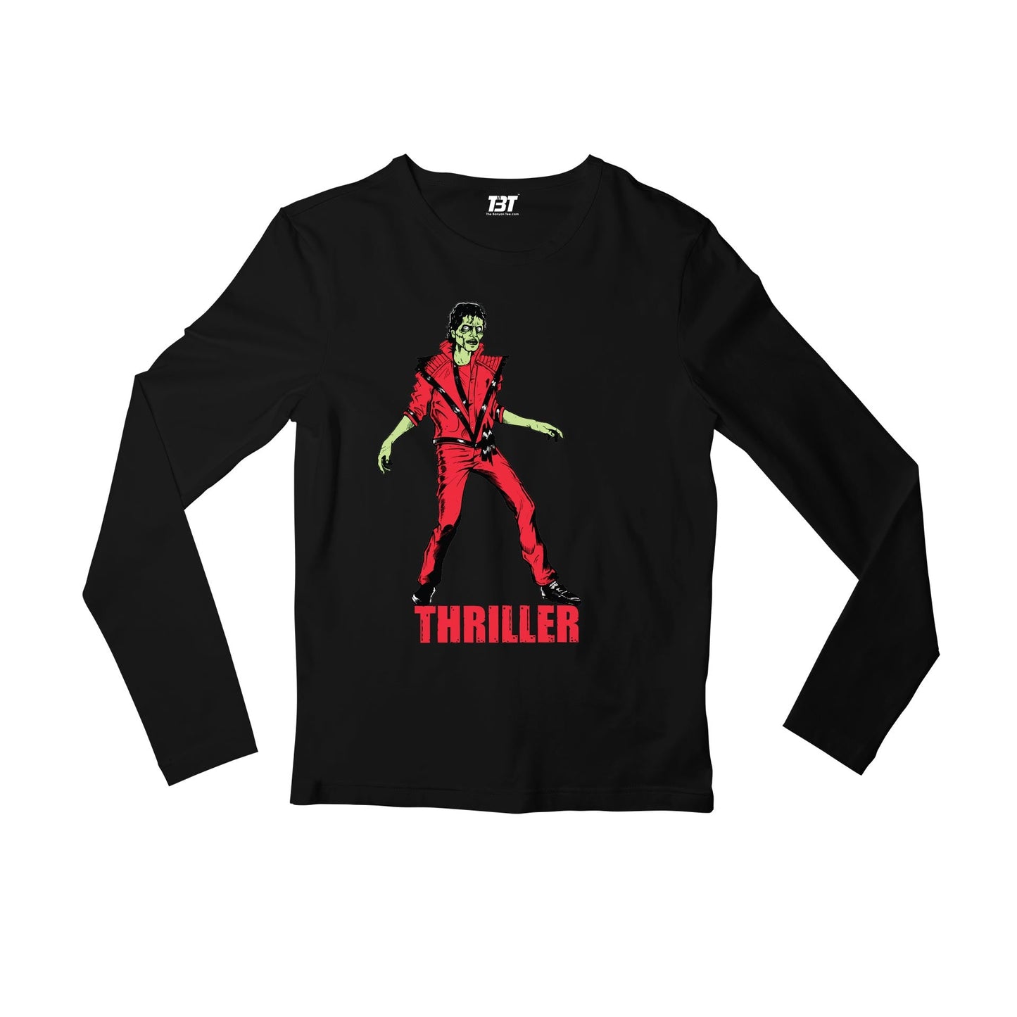 michael jackson thriller full sleeves long sleeves music band buy online india the banyan tee tbt men women girls boys unisex black