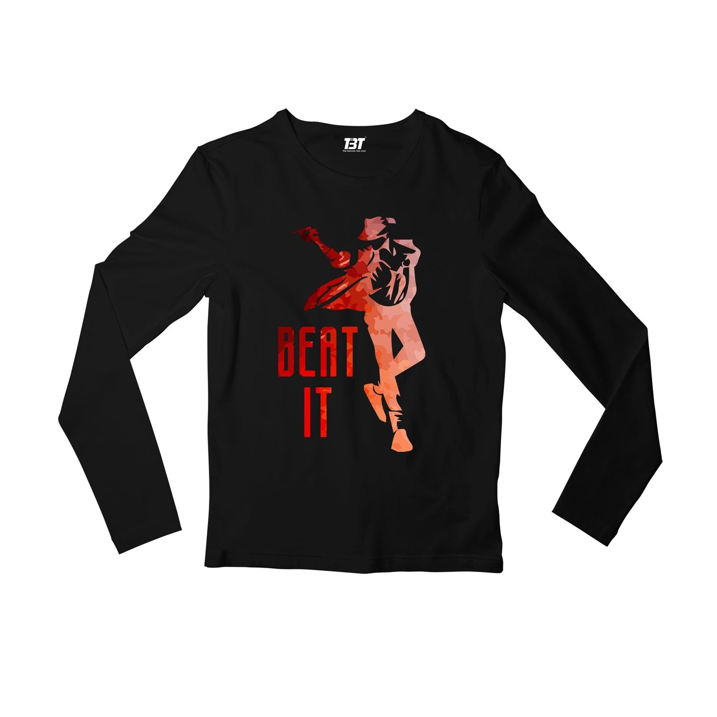 michael jackson beat it full sleeves long sleeves music band buy online india the banyan tee tbt men women girls boys unisex black