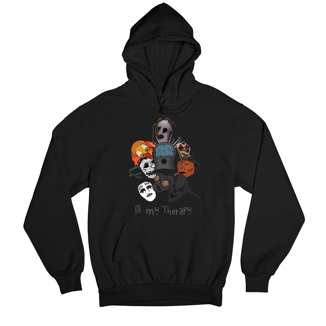 slipknot my therapy hoodie hooded sweatshirt winterwear music band buy online india the banyan tee tbt men women girls boys unisex black