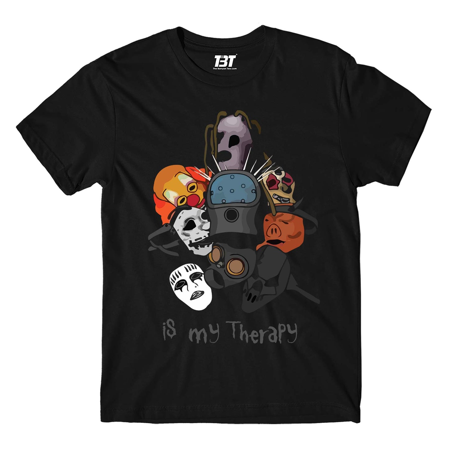slipknot my therapy t-shirt music band buy online india the banyan tee tbt men women girls boys unisex black