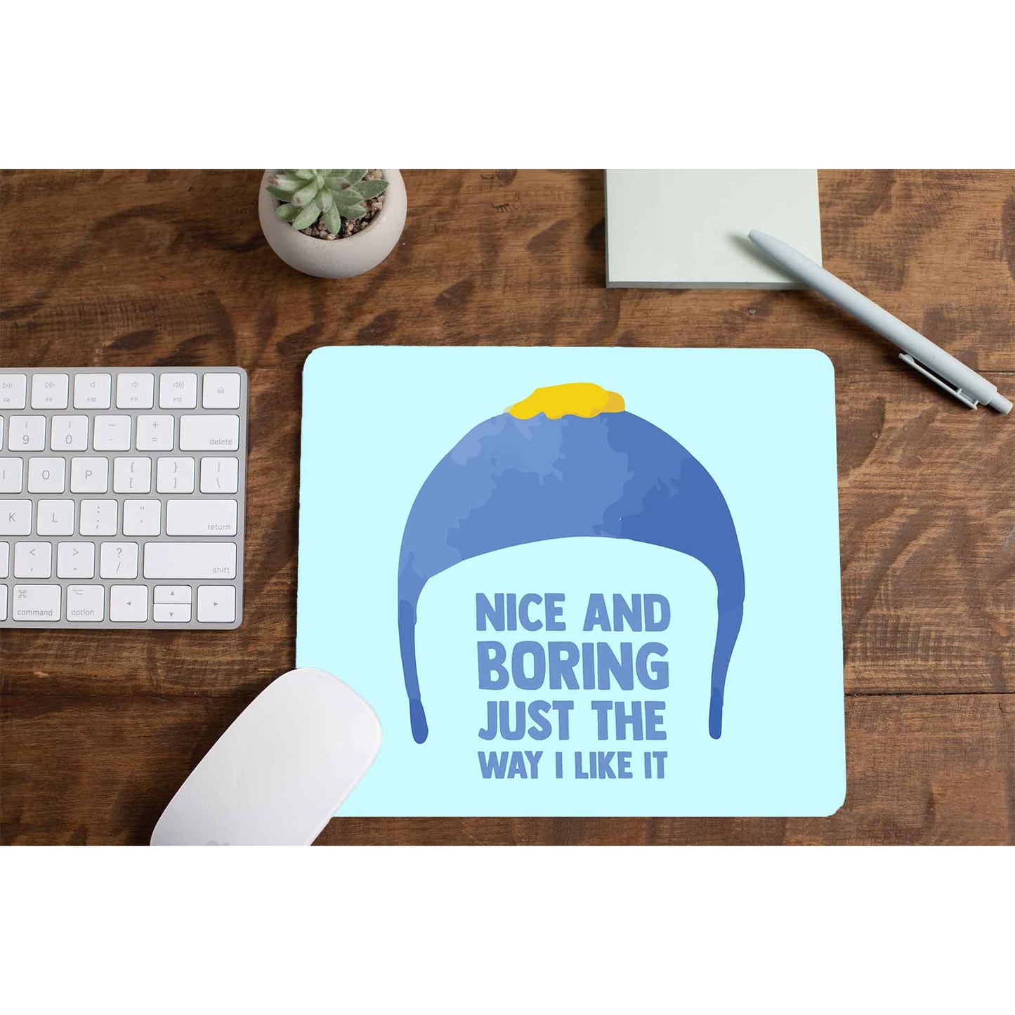 south park nice & boring mousepad logitech large anime tv & movies buy online india the banyan tee tbt men women girls boys unisex south park kenny cartman stan kyle cartoon character illustration