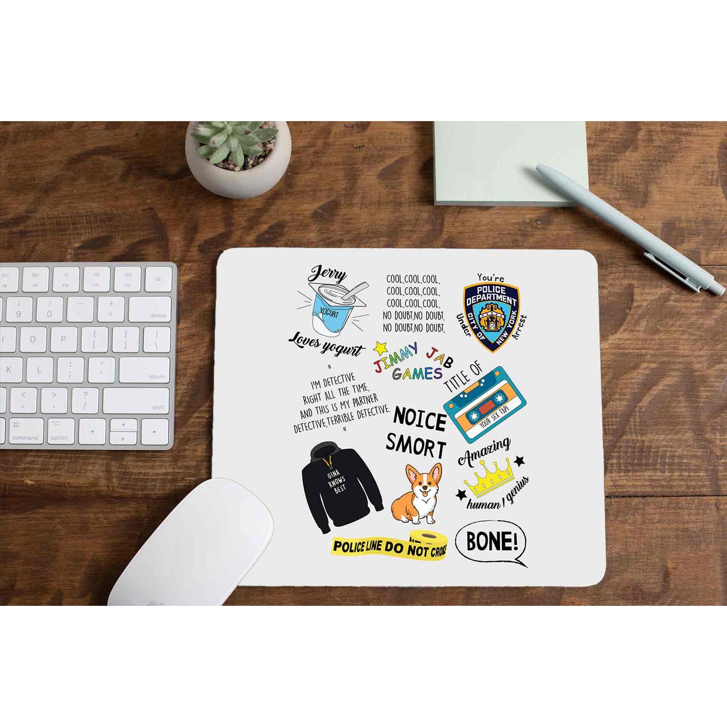 brooklyn nine-nine nine-nine doodle mousepad logitech large anime buy online india the banyan tee tbt men women girls boys unisex detective jake peralta terry charles boyle gina linetti andy samberg merchandise clothing acceessories