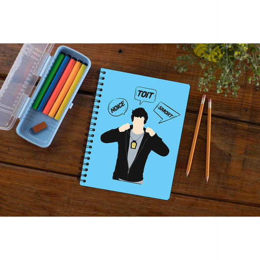 brooklyn nine-nine noice toit smort notebook notepad diary buy online india the banyan tee tbt unruled detective jake peralta terry charles boyle gina linetti andy samberg merchandise clothing acceessories