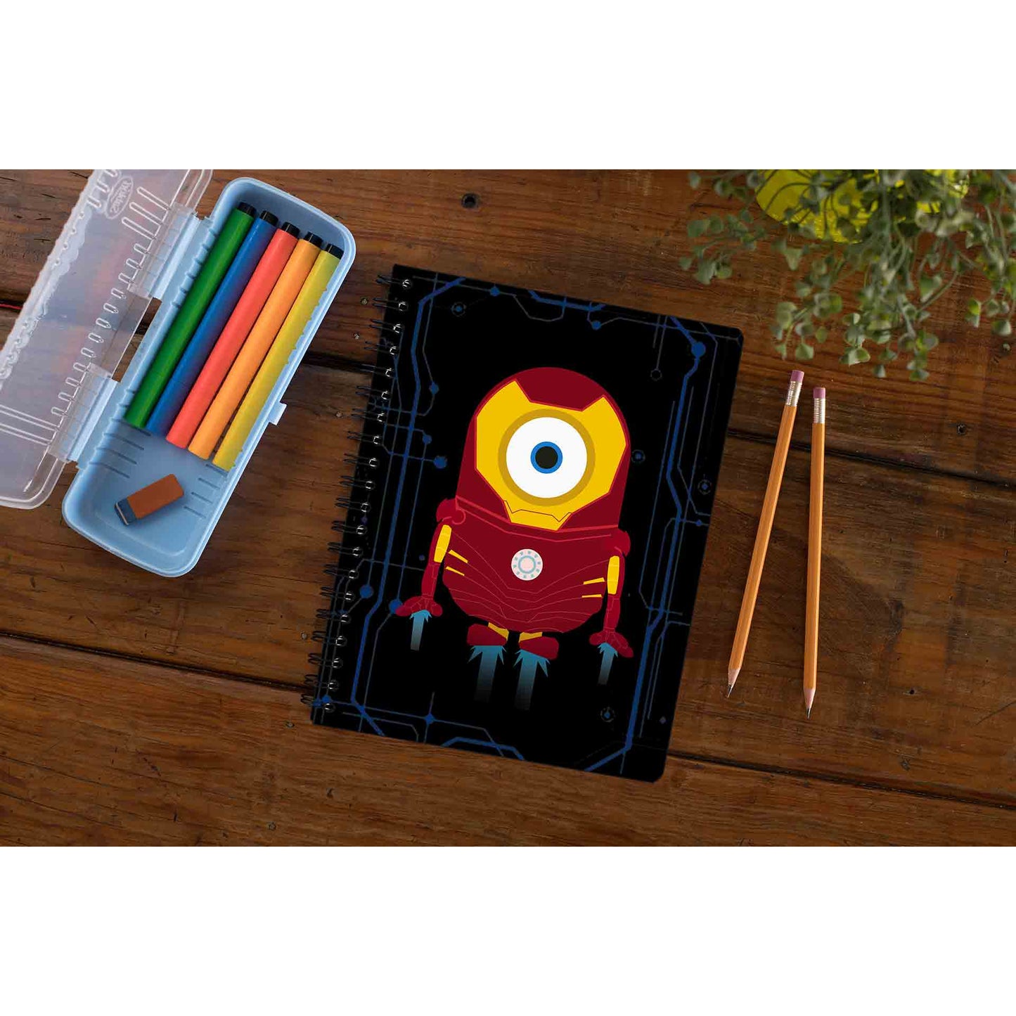 minions notebook - iron min iron man the banyan tee tbt classmate stationery google diary