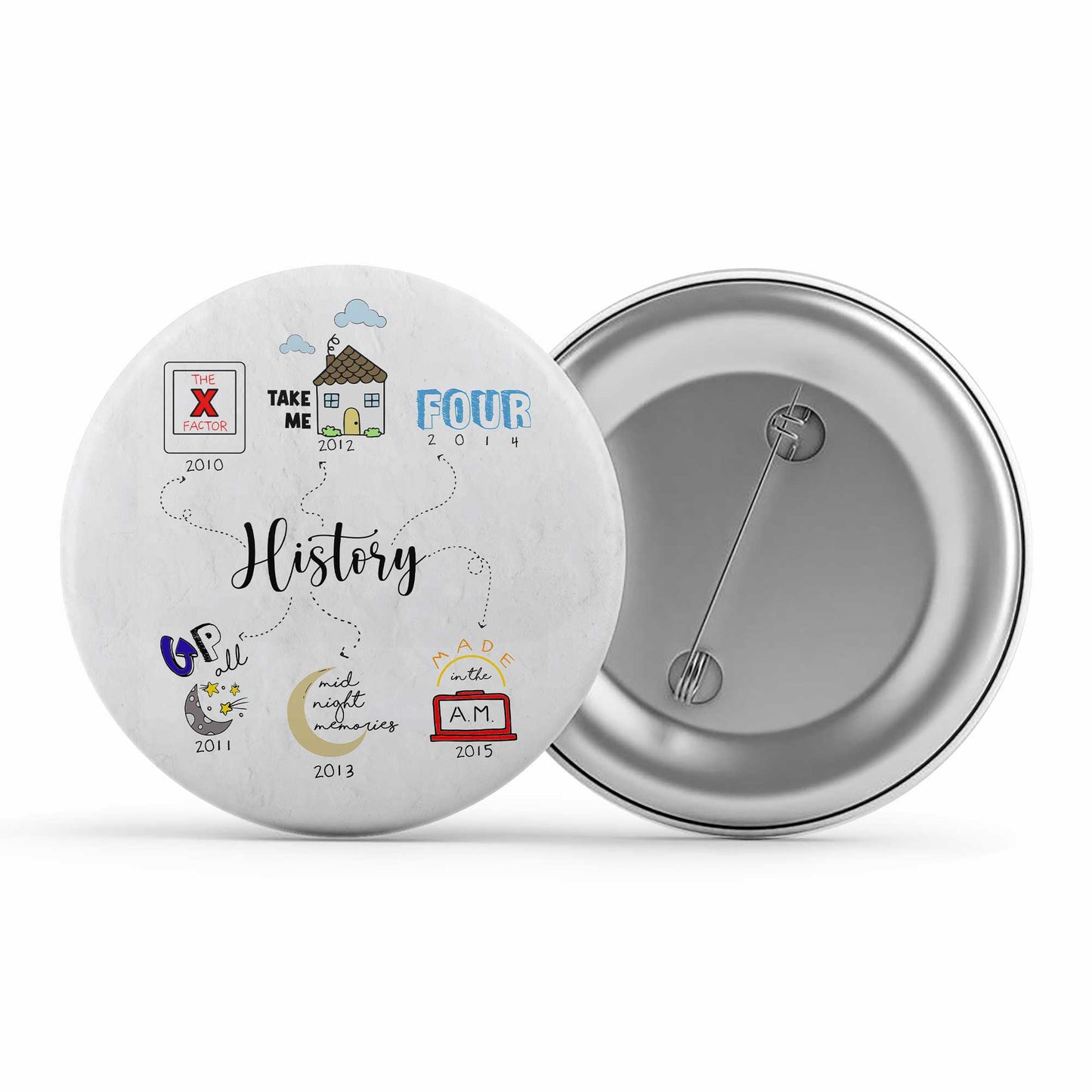 one direction history badge pin button music band buy online india the banyan tee tbt men women girls boys unisex