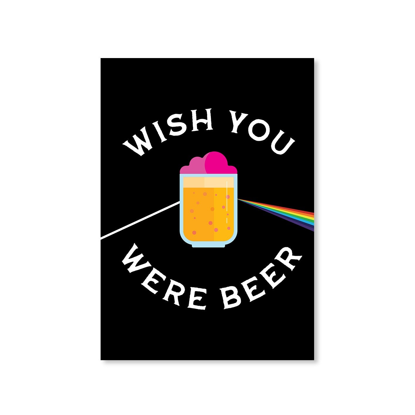 Wish You Were Beer Pink Floyd Poster Posters Wallart Framed Unframed Laminated Art Wall Room Dรฉcor Big online India The Banyan Tee TBT