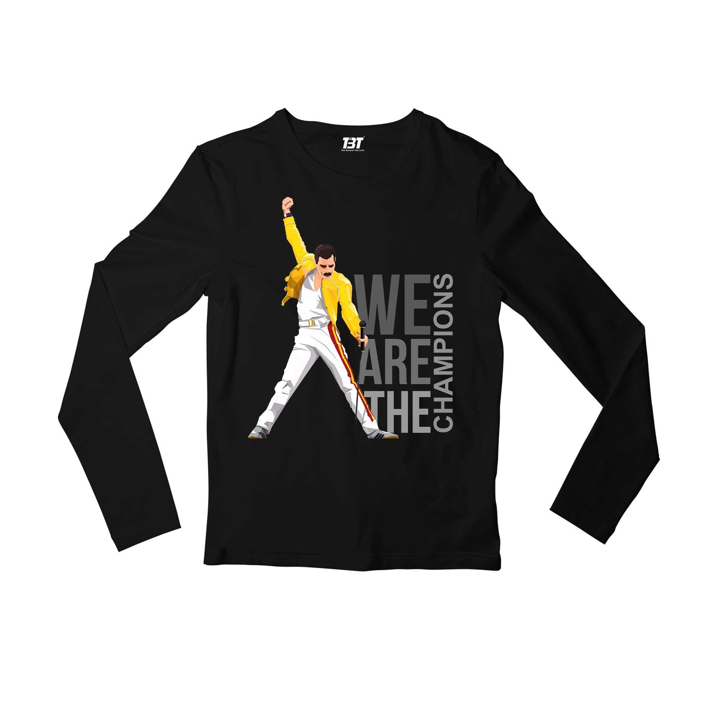 queen we are the champions full sleeves long sleeves music band buy online india the banyan tee tbt men women girls boys unisex black