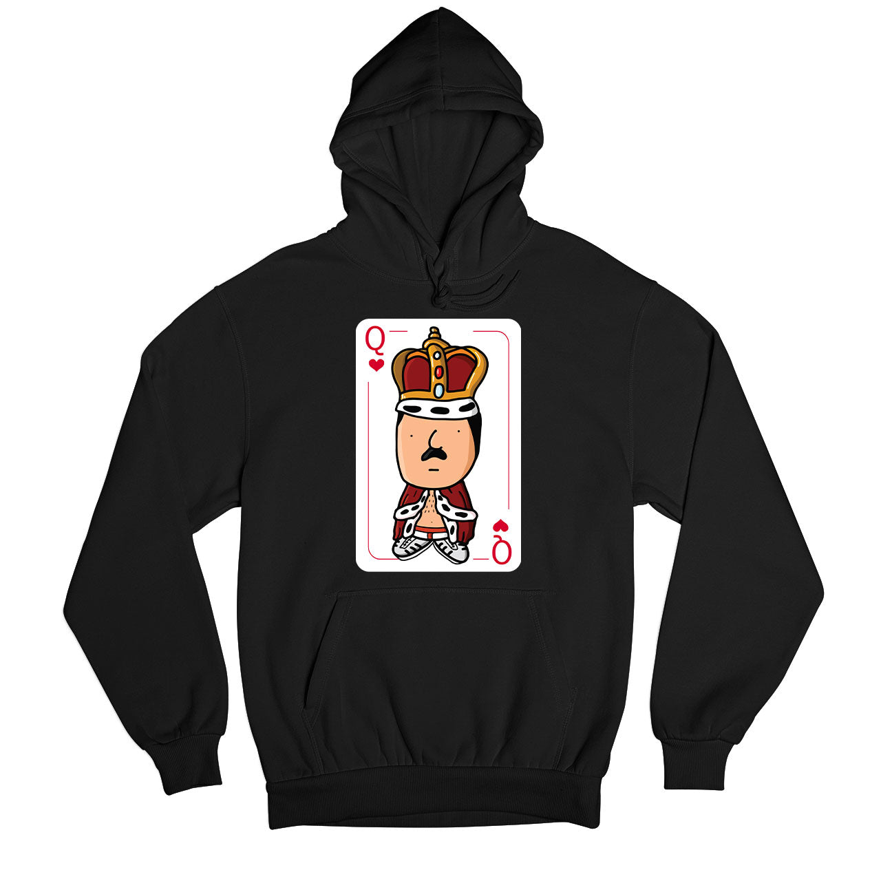 queen the queen card hoodie hooded sweatshirt winterwear music band buy online india the banyan tee tbt men women girls boys unisex black