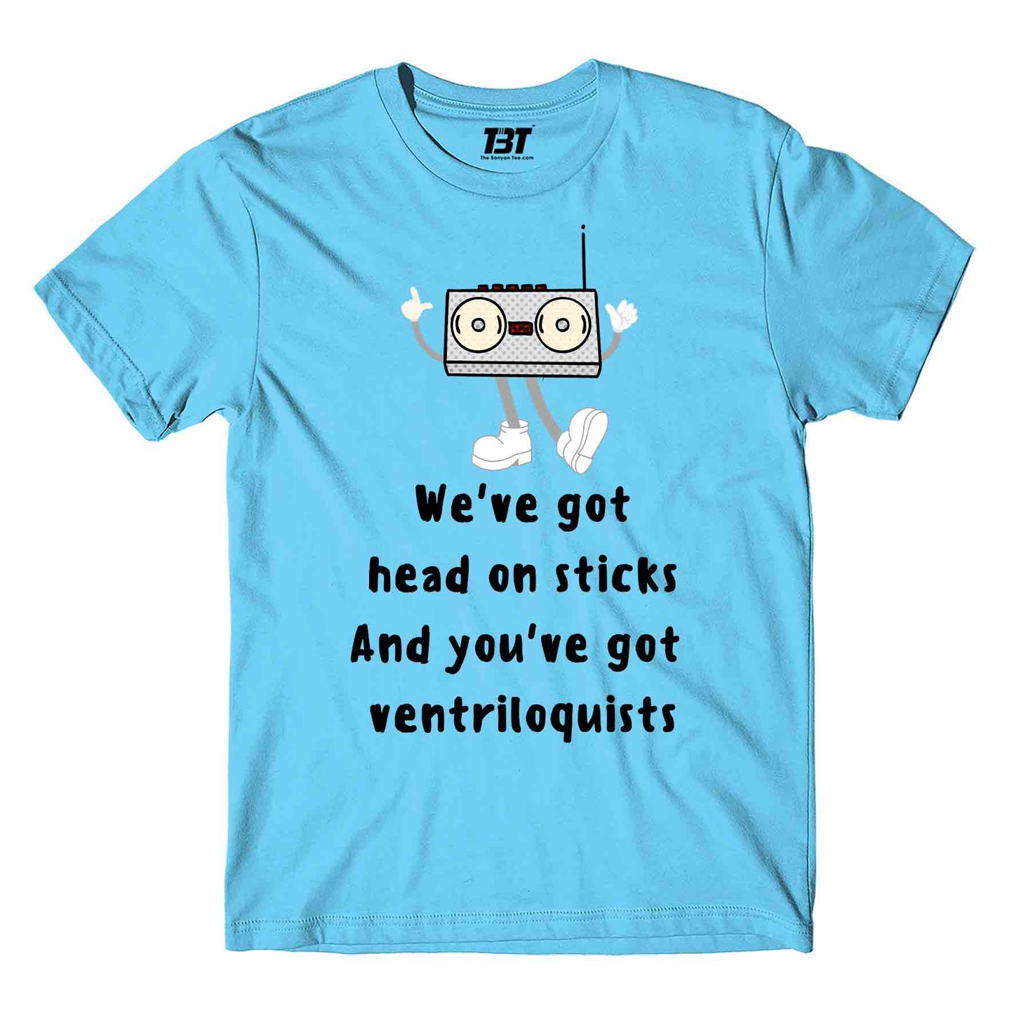 radiohead kid a t-shirt music band buy online india the banyan tee tbt men women girls boys unisex sky blue