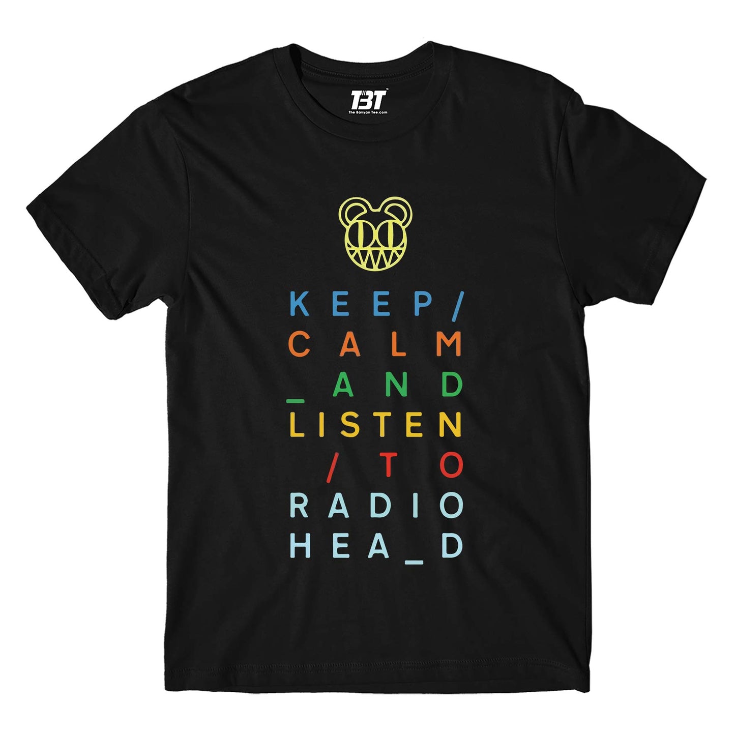 radiohead keep calm t-shirt music band buy online india the banyan tee tbt men women girls boys unisex black