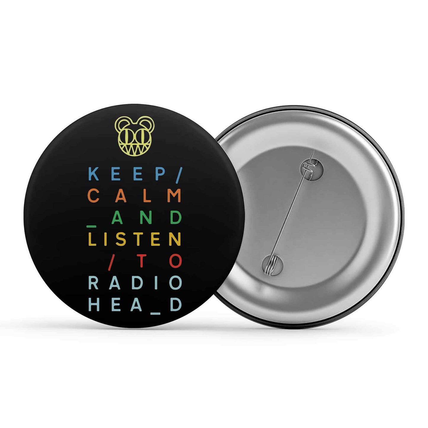 radiohead keep calm badge pin button music band buy online india the banyan tee tbt men women girls boys unisex