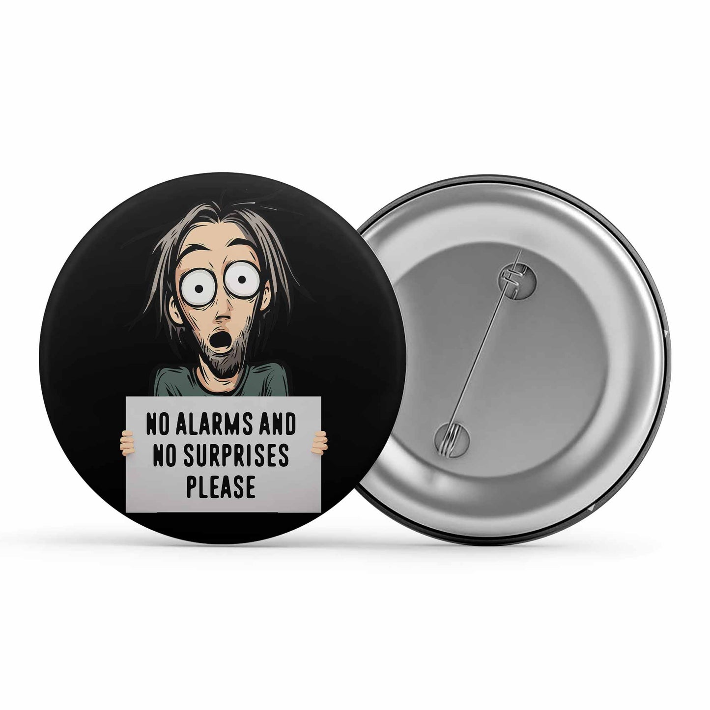 radiohead no surprises badge pin button music band buy online india the banyan tee tbt men women girls boys unisex