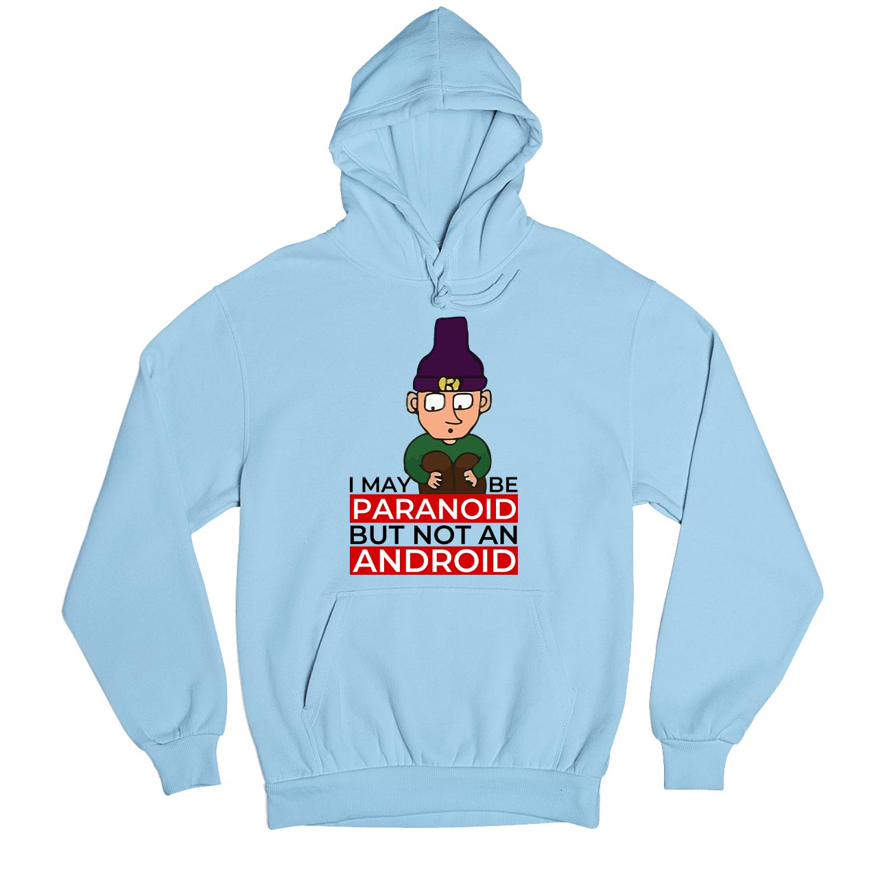 radiohead paranoid android hoodie hooded sweatshirt winterwear music band buy online india the banyan tee tbt men women girls boys unisex baby blue