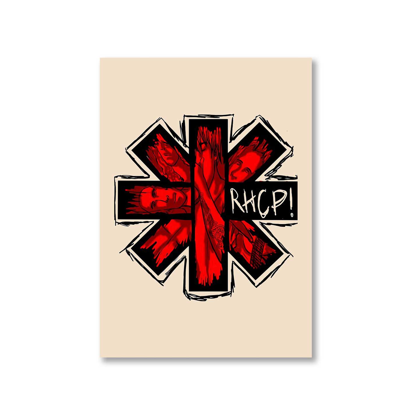 red hot chili peppers red hot art poster wall art buy online india the banyan tee tbt a4