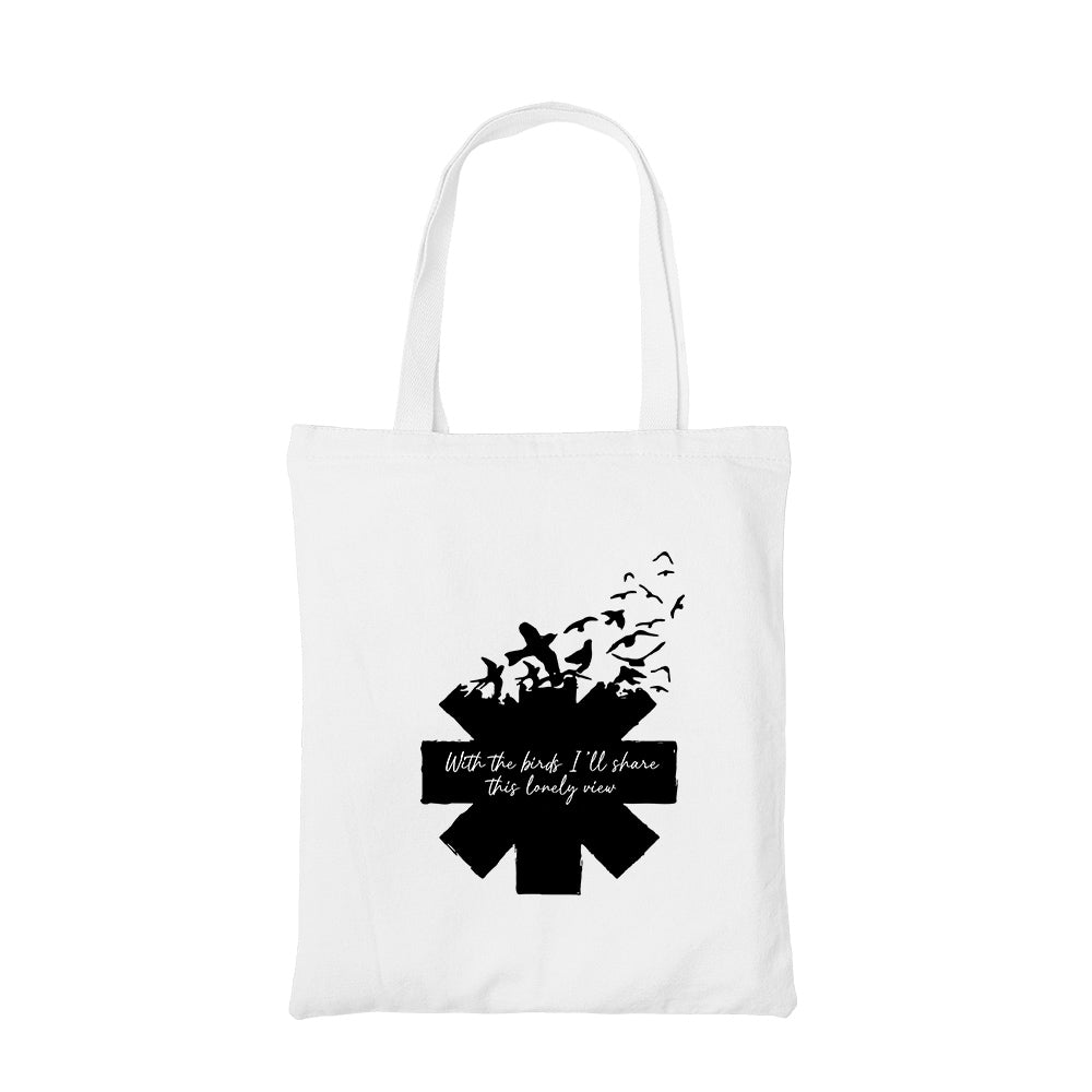 red hot chili peppers scar tissue tote bag hand printed cotton women men unisex