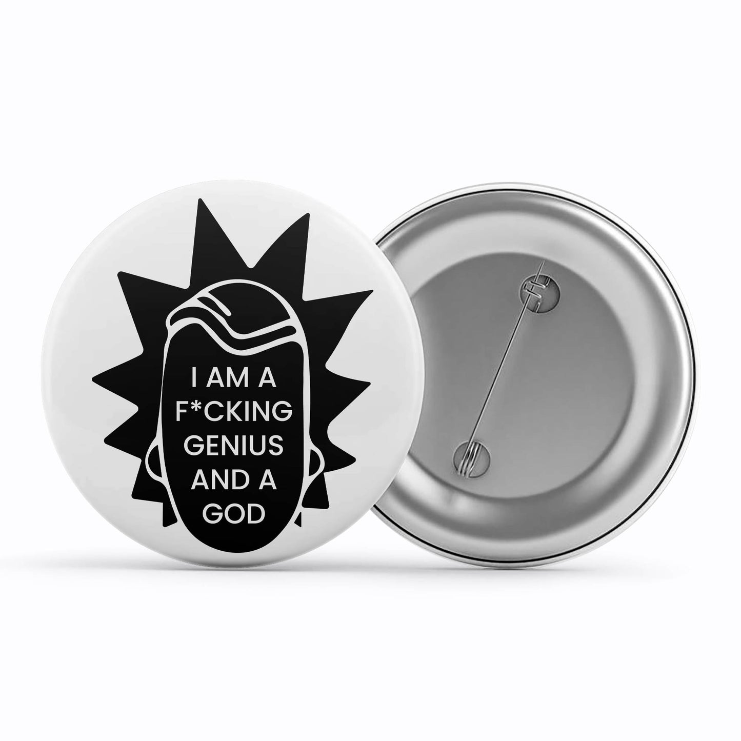 rick and morty genius badge pin button buy online india the banyan tee tbt men women girls boys unisex rick and morty online summer beth mr meeseeks jerry quote vector art clothing accessories merchandise