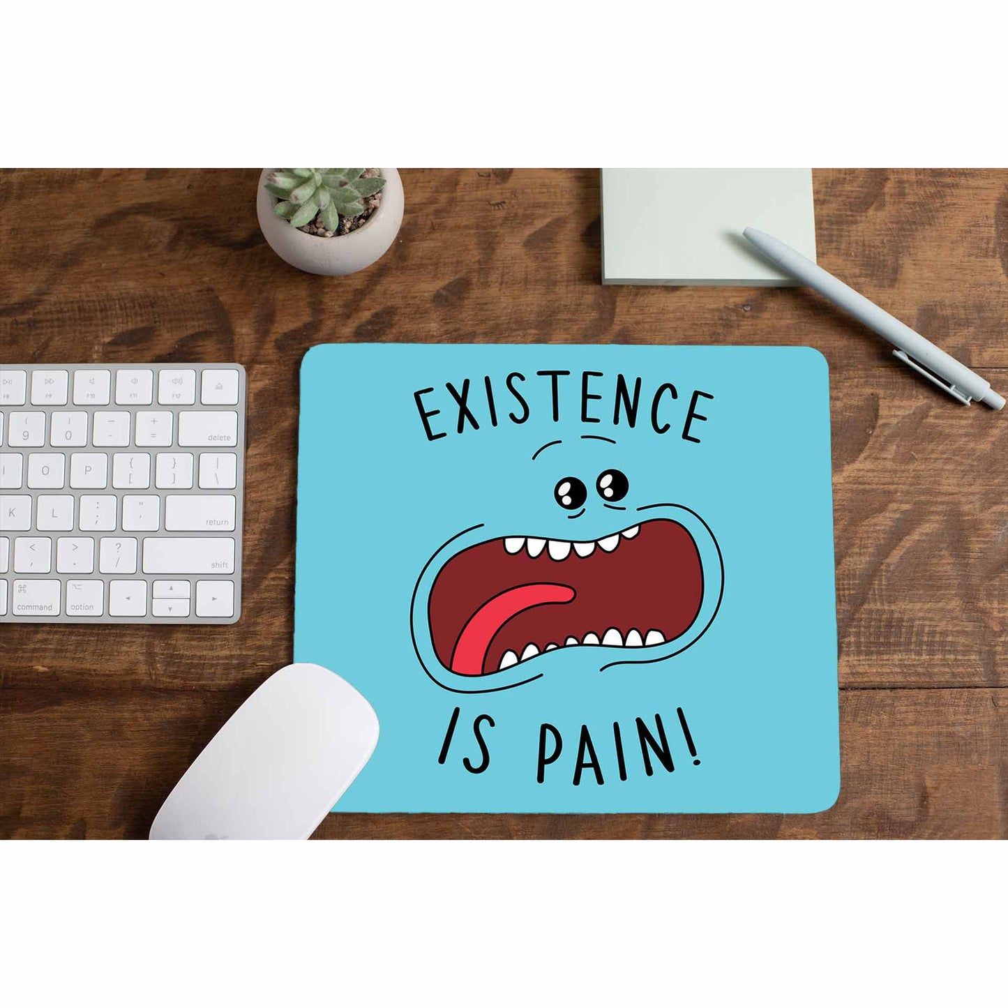 rick and morty existence is pain mousepad logitech large anime buy online india the banyan tee tbt men women girls boys unisex rick and morty online summer beth mr meeseeks jerry quote vector art clothing accessories merchandise