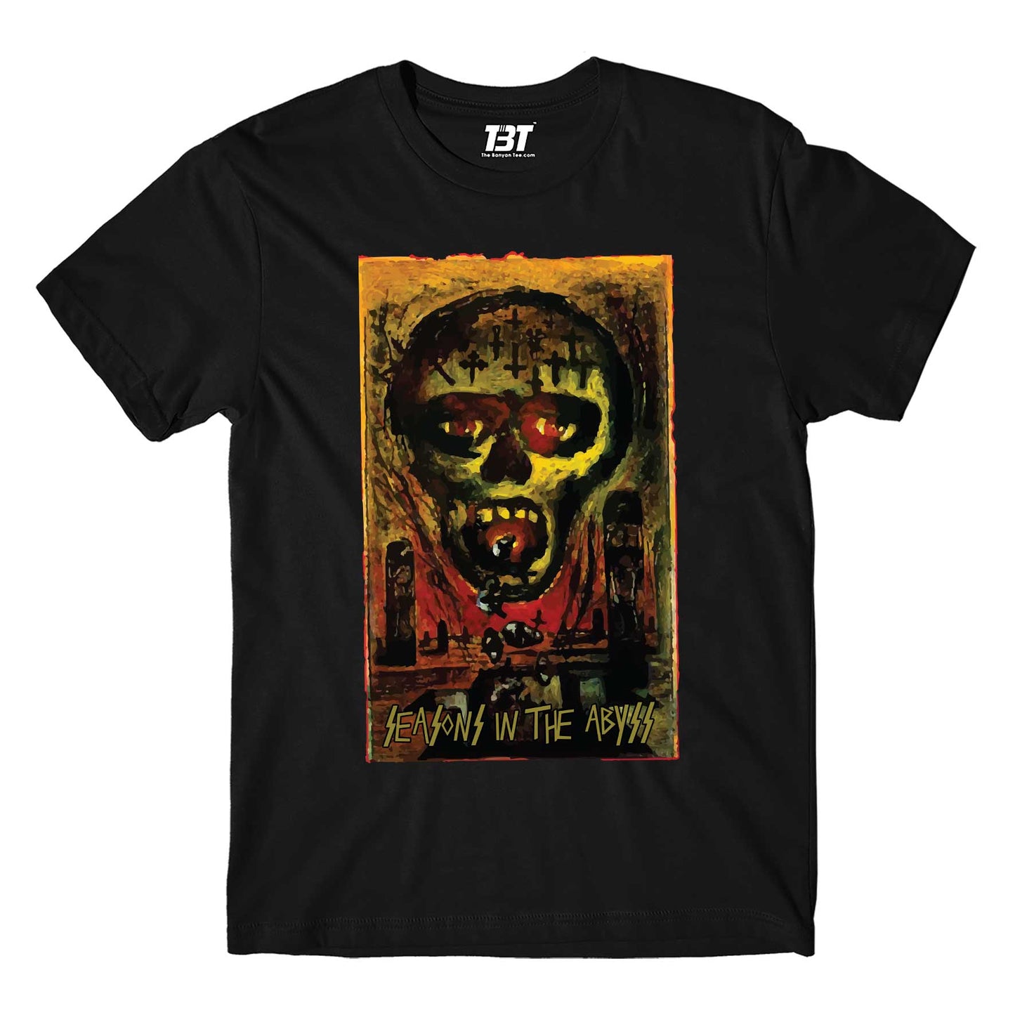 slayer seasons in the abyss t-shirt music band buy online india the banyan tee tbt men women girls boys unisex black