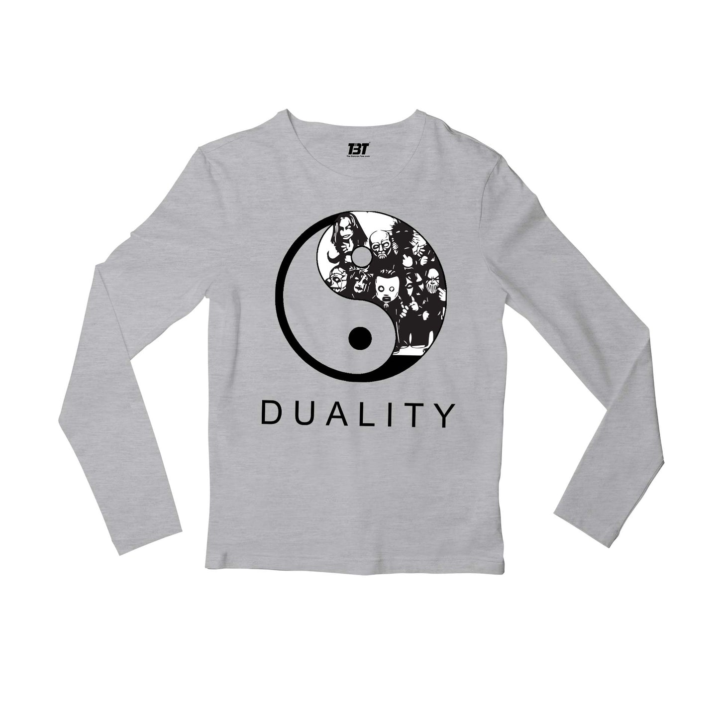 slipknot duality full sleeves long sleeves music band buy online india the banyan tee tbt men women girls boys unisex gray