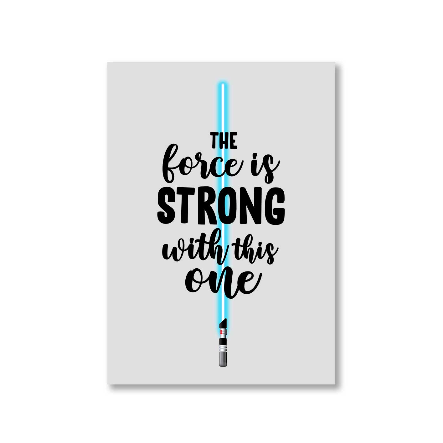 star wars the force is strong with this one poster wall art buy online india the banyan tee tbt a4