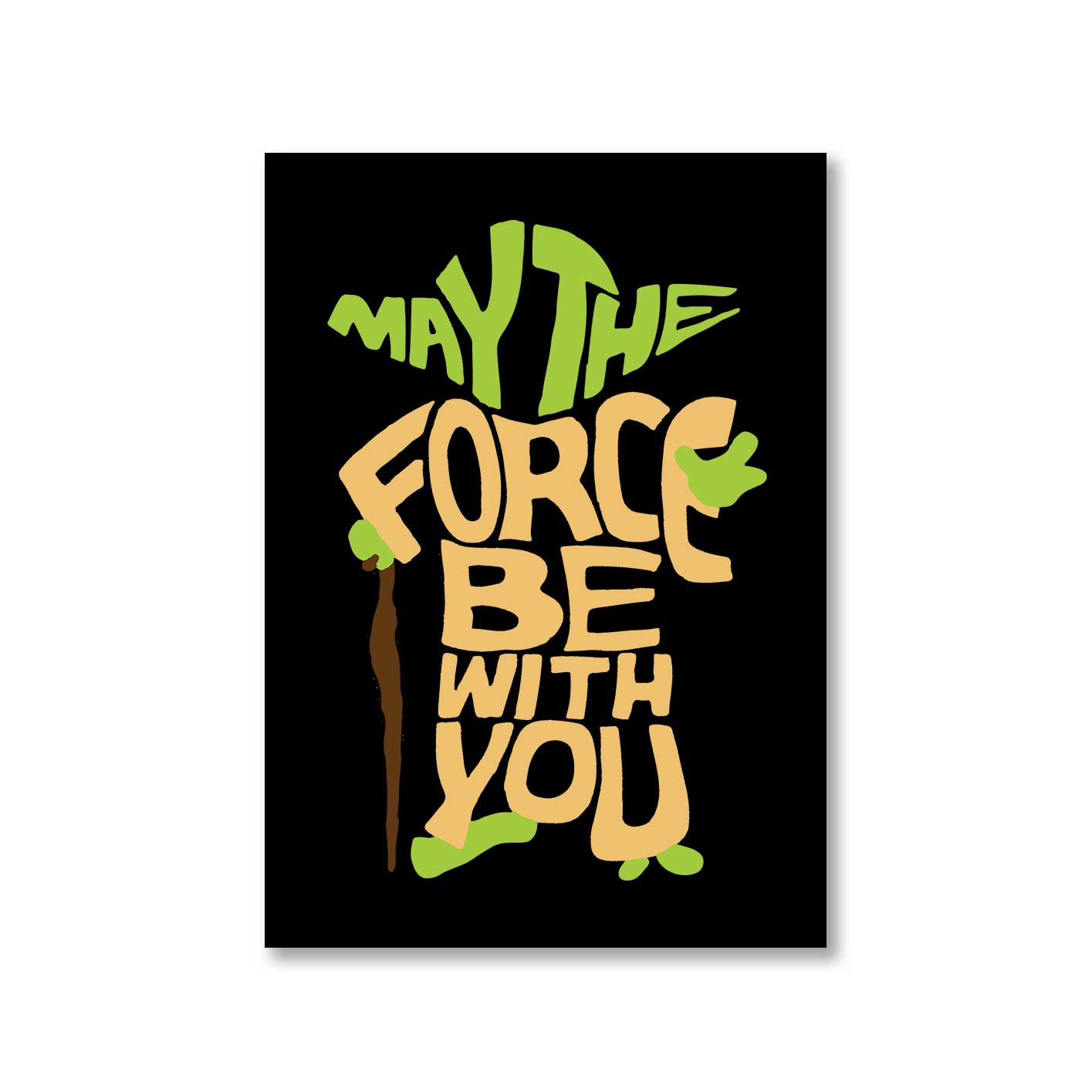 star wars may the force be with you poster wall art buy online india the banyan tee tbt a4 yoda