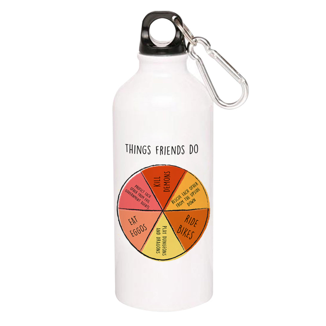 stranger things things friends do sipper steel water bottle flask gym shaker tv & movies buy online india the banyan tee tbt men women girls boys unisex stranger things eleven demogorgon shadow monster dustin quote vector art clothing accessories merchandise