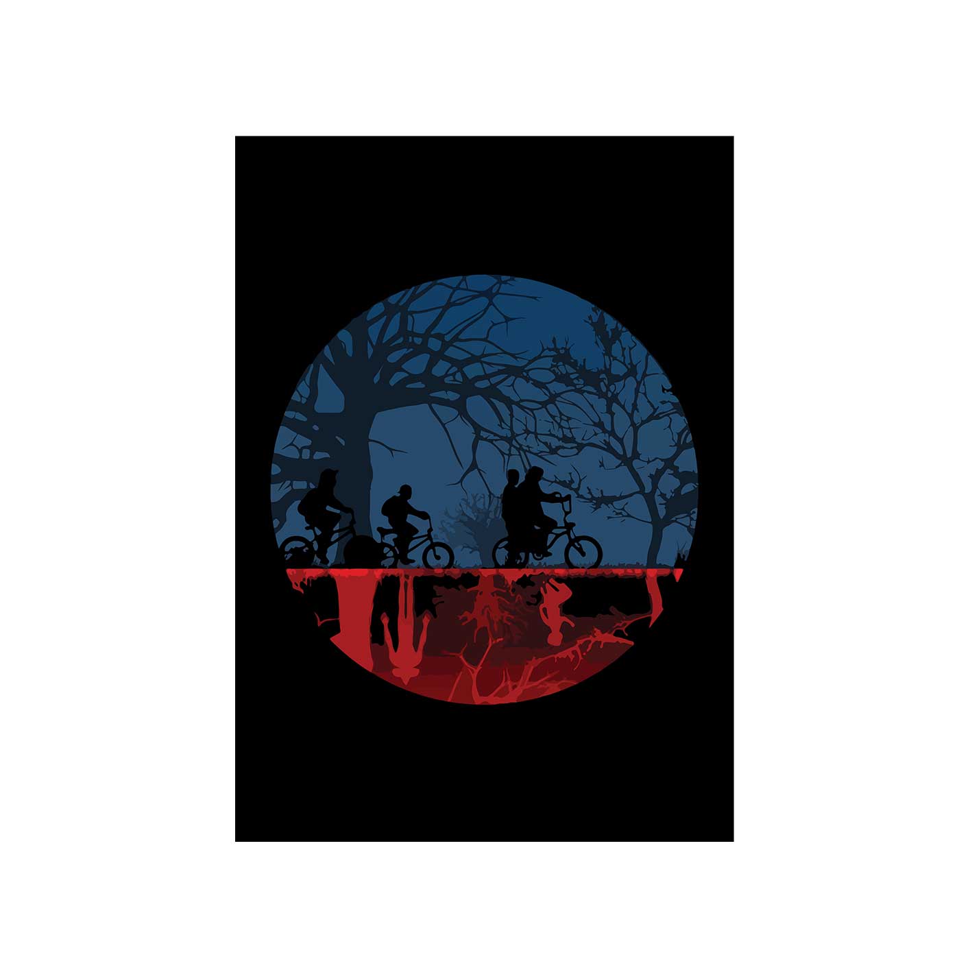 stranger things the upside down poster wall art buy online india the banyan tee tbt a4 stranger things eleven demogorgon shadow monster dustin quote vector art clothing accessories merchandise