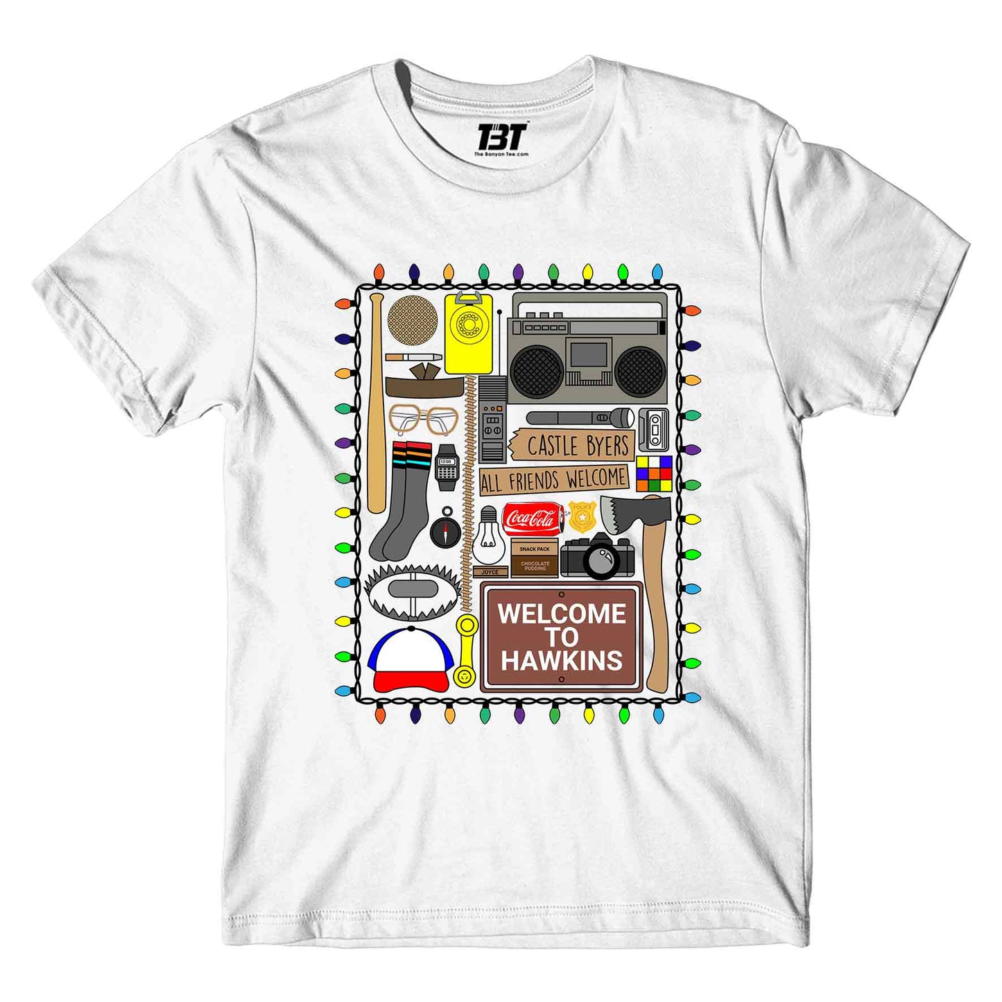 stranger things doodle t-shirt tv & movies buy online india the banyan tee tbt men women girls boys unisex white stranger things eleven demogorgon shadow monster dustin quote vector art clothing accessories merchandise