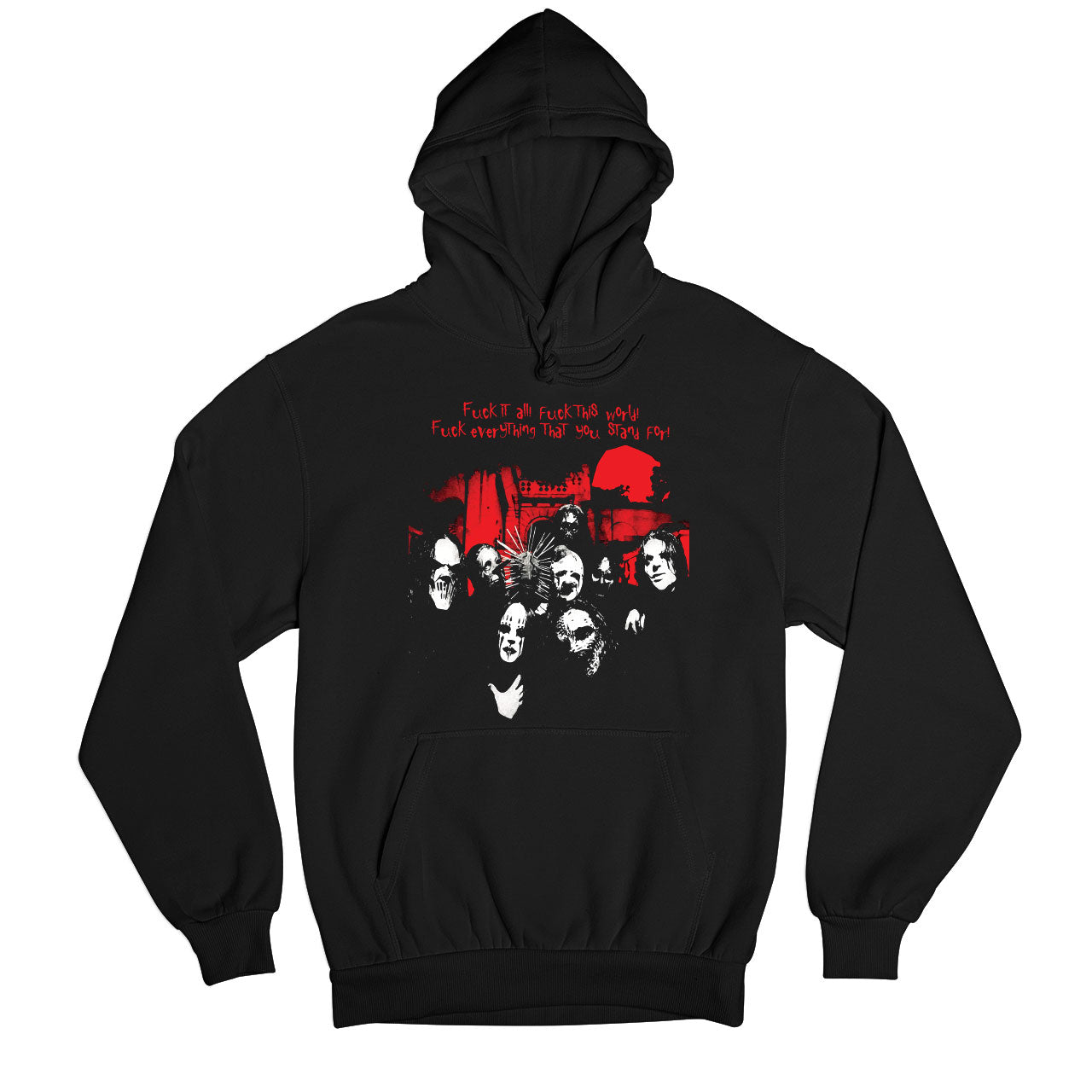 slipknot surfacing hoodie hooded sweatshirt winterwear music band buy online india the banyan tee tbt men women girls boys unisex black