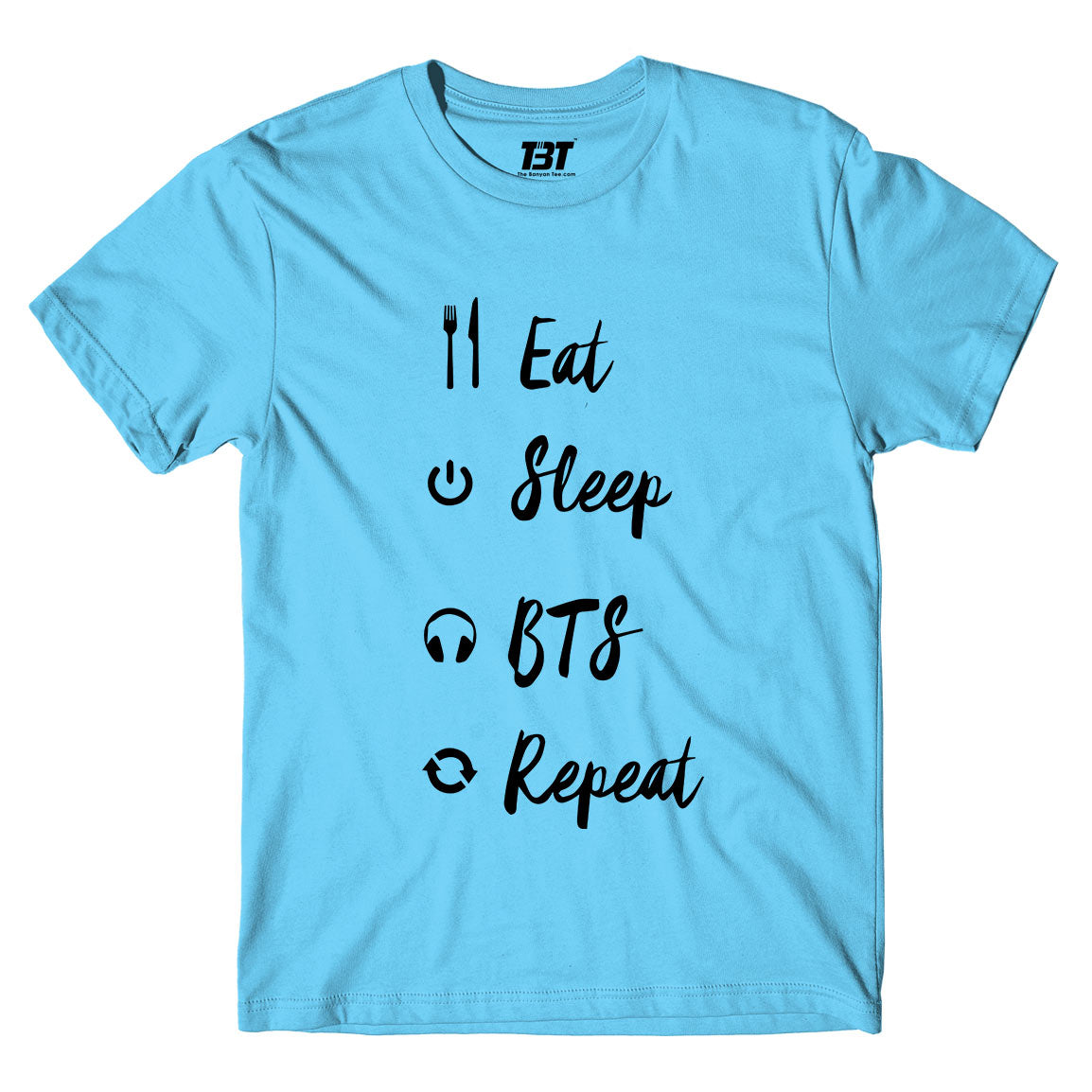 bts eat sleep repeat t-shirt - bangtan boys k-pop bands boy army dynamite korean t-shirt meesho branded men amazon