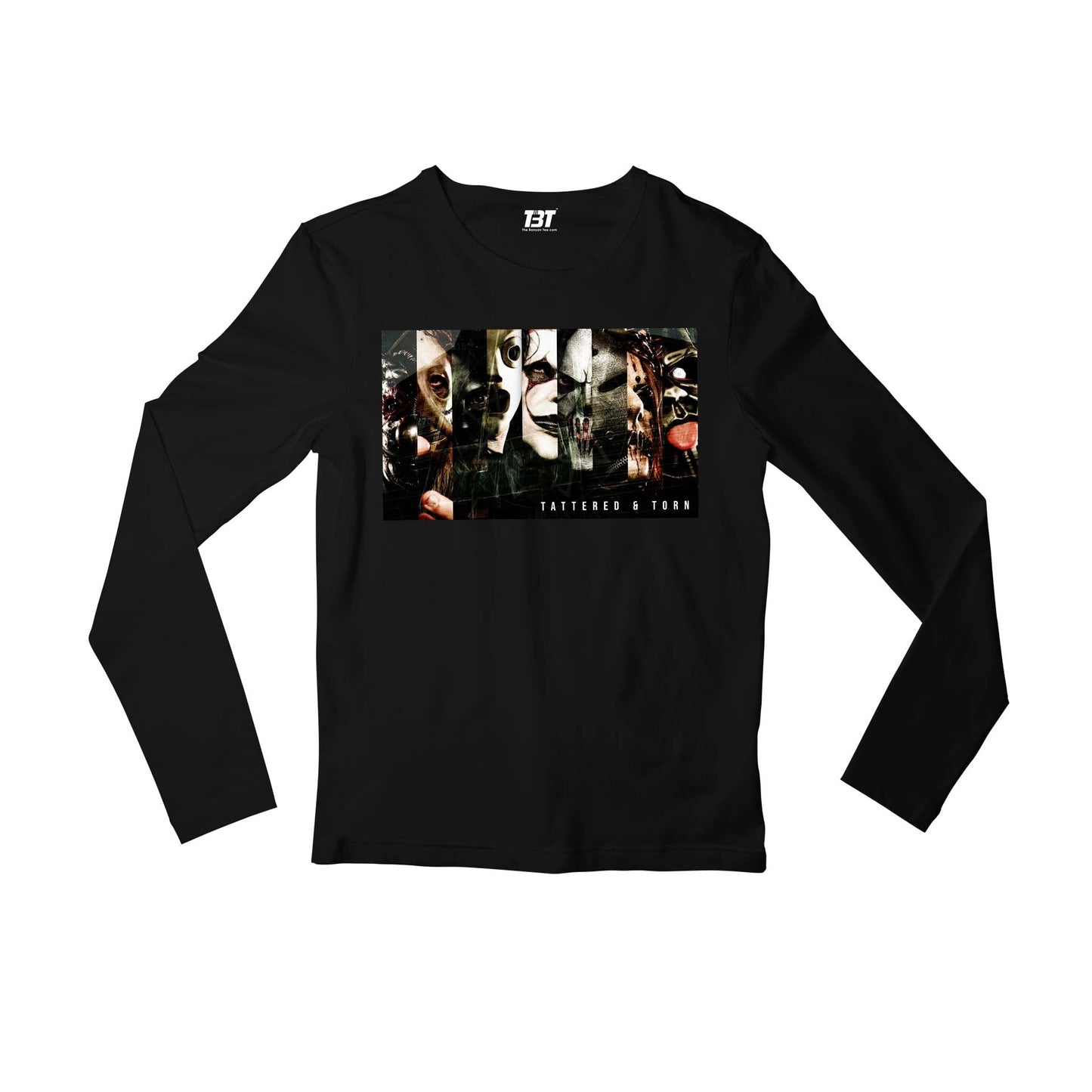slipknot tattered and torn full sleeves long sleeves music band buy online india the banyan tee tbt men women girls boys unisex black