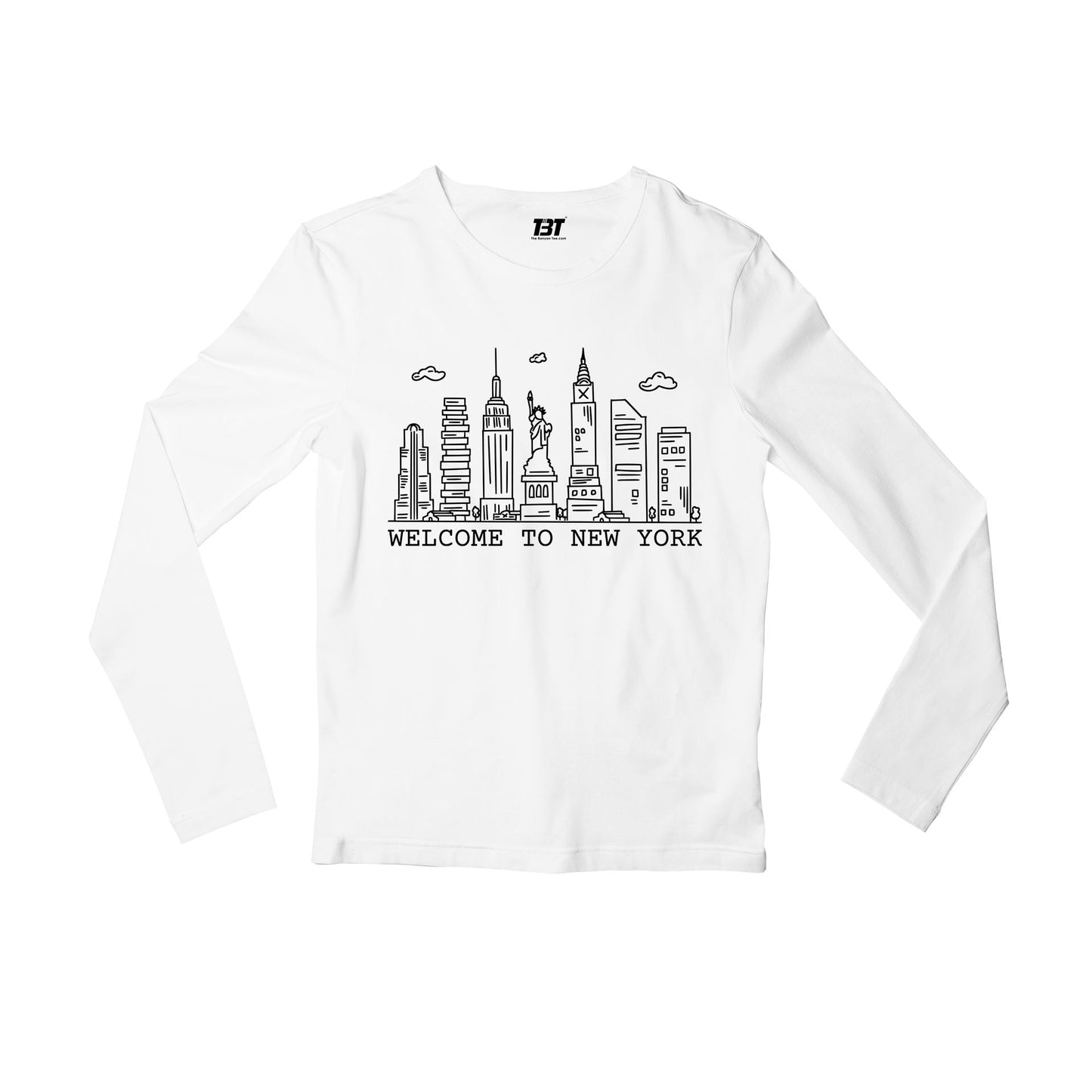taylor swift welcome to new york full sleeves long sleeves music band buy online india the banyan tee tbt men women girls boys unisex white
